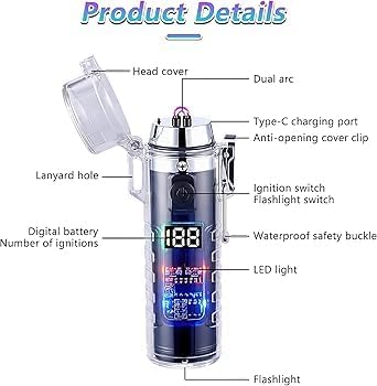 Waterproof Plasma Arc Lighter