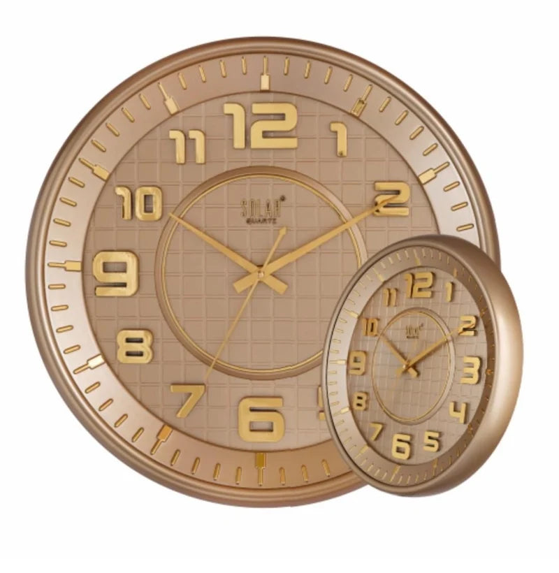 Luxury Bronze Grid Clock