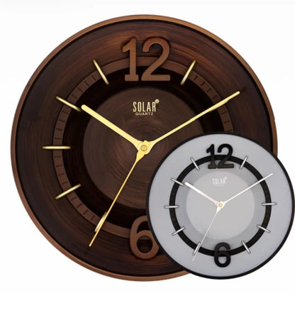 Dark Wood Contemporary Clock