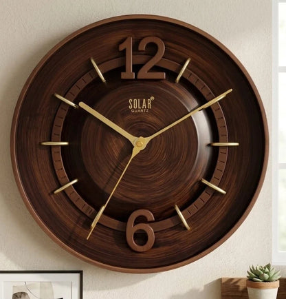 Dark Wood Contemporary Clock