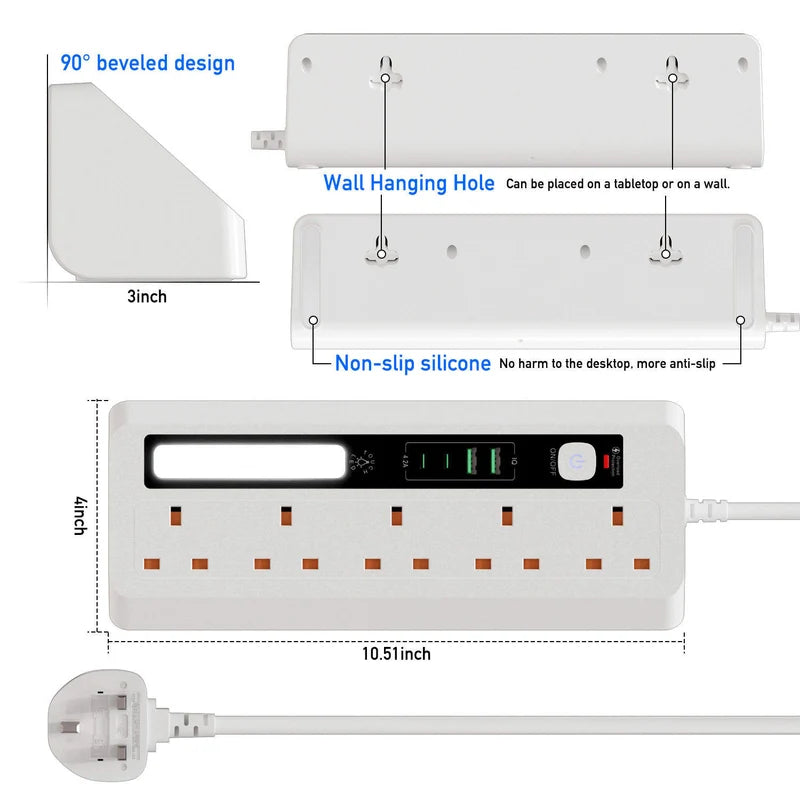 Go-Des Multi-Port Power Strip